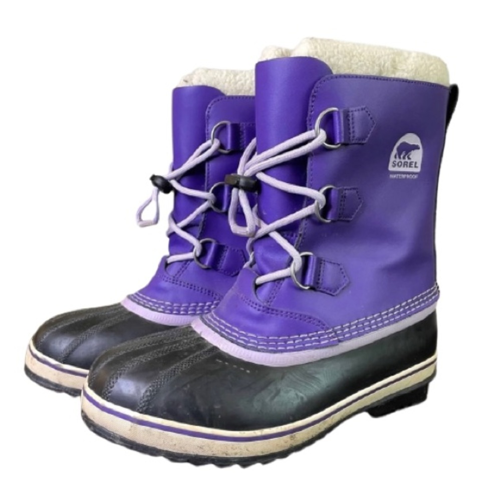 Sorel Girls 6 Winter Snow Boots Waterproof Purple